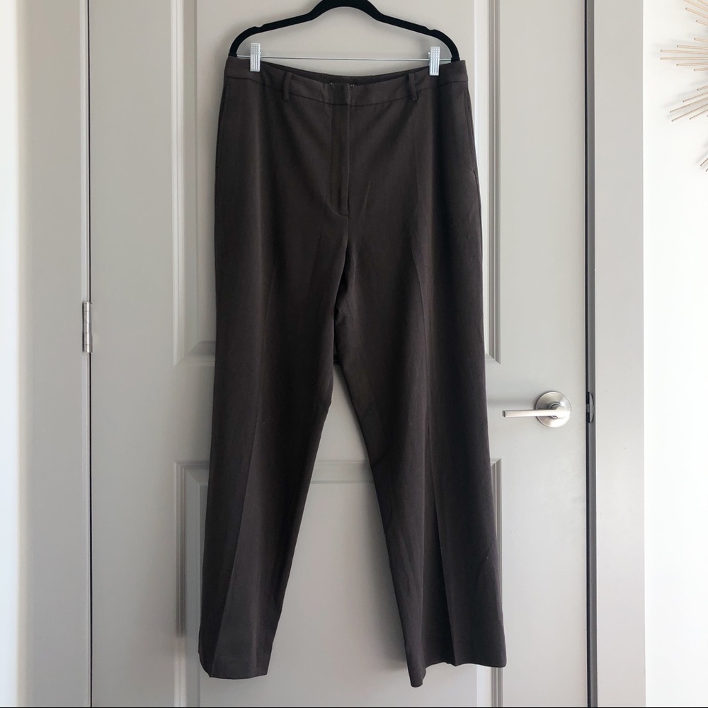 Eddie Bauer Brown Straight Leg Dress Pants Sz 16